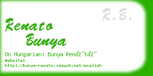 renato bunya business card